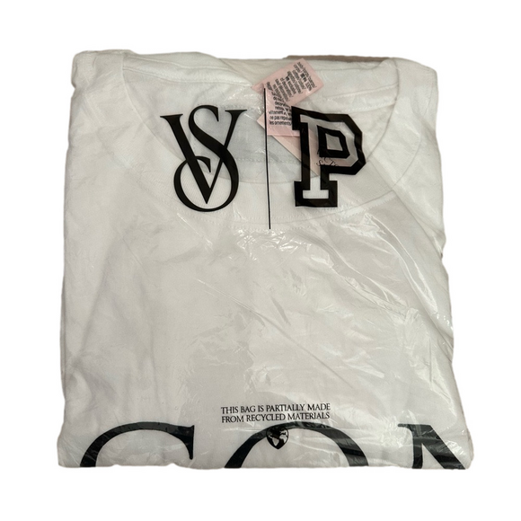 Victoria’s Secret ICON Oversized Graphic Tee White Size Medium - Picture 2 of 5